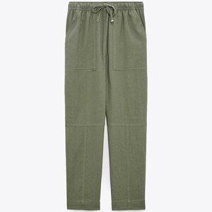 Extra Large Linen Pants – Army Green, Perfect for Summer